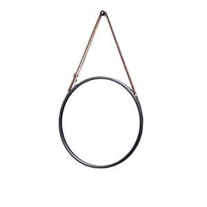 Round Wall <b>Mirror</b> Natural Wood <b>Frame</b> 30cm Hanging <b>Mirror</b> For <b>Bathroom</b> Entryway Makeup Use - Product Image 5