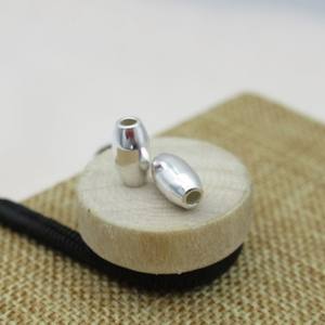 3/4/5/6mm 스털링 실버 스페이서 비즈 올리브 타원형 비즈 팔찌 목걸이 제작용 - Product Image 2