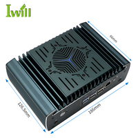 Routeur industriel Pc Core I7 6 nic 2.5G port ethernet In-tel I7 Din Rail Pc mini linux