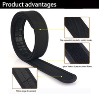 Towyelorn Sangle de sécurité réglable 5 cm, ceinture tactique robuste en nylon pour le sauvetage, boucle en alliage à verrouillage automatique, détection par aiguille, 125 cm