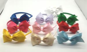 Diademas de cinta de grogrén con diadema con lazo de flores coloridas - Product Image 6