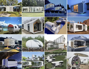 Compteur mobile personnalisé Meublé Portable Dirigeable Pod Resort Hotel Homestay Prefab Hotel Showroom Space Capsule House - Product Image 2