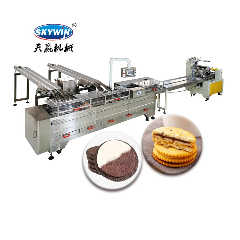 Ligne de fabrication de biscuits de sandwiching à la crème de traitement de fabrication de biscuits