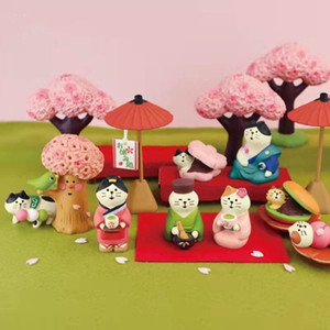 Artículos <span class=keywords><strong>de</strong></span> Comestibles Japoneses ZAKKA, <span class=keywords><strong>Comida</strong></span> y Diversión, Serie <span class=keywords><strong>de</strong></span> Casa <span class=keywords><strong>de</strong></span> Té <span class=keywords><strong>de</strong></span> Primavera <span class=keywords><strong>de</strong></span> Moda, Adorno en Miniatura <span class=keywords><strong>de</strong></span> Resina con Gato Japonés - Product Image 1