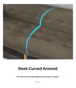 Sofá Cama Plegable Funcional <span class=keywords><strong>de</strong></span> Franela para Apartamentos Pequeños, Dormitorio, Sala <span class=keywords><strong>de</strong></span> Estar y Oficina, para Uso Individual/Doble - Product Image 6