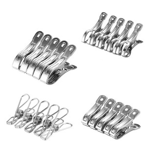 Stainless Steel Clothes <b>Clips</b> Rectangle Shape For Laundry Room Clothing Drying Windproof Home Use - Product Image 1