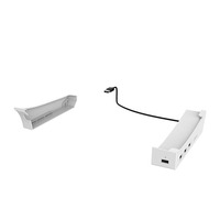 Support horizontal plat avec 4 ports USB, adaptateur séparateur, concentrateur blanc ABS pour console numérique et disque mince