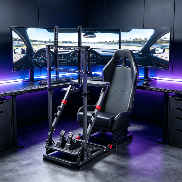 GY085 Single Person Integrated OEM Racing Gaming Sim Racing Rig Driving Simulator Seat for Logitech G25,G27,G29,XBox,Xbox 360
