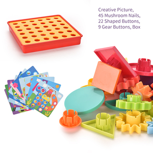 Géométrie créative Éducation Précoce Clou <span class=keywords><strong>De</strong></span> Champignon Jeux Inspirer L'imagination Créatrice Jouets - Product Image 3