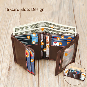 Portefeuille pour homme en cuir de vache véritable, porte-cartes multiples, porte-monnaie, porte-cartes de mode en cuir véritable, sac à main pour homme - Product Image 3