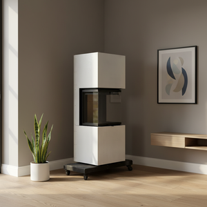 Cheminée LED professionnelle de luxe à flamme réaliste, avec effet de feu sculpté, encastrable pour clubs, villas et hôtels - Product Image 1