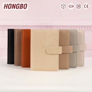 Hongbo Best Seller Carpeta económica Premium de cuero de lagarto A6 de 10 colores con anillos de 3CM como organizador y <span class=keywords><strong>agenda</strong></span> con hoja de mosca disponible - Product Image 1