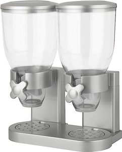 Nouveau distributeur de grain de récipient de stockage des aliments en plastique de double de petit déjeuner de vente chaude - Product Image 3