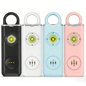 Dispositivo de alarma personal recargable y portátil con luz para mujeres, protección personal para exteriores, antilobos. - Product Image 1