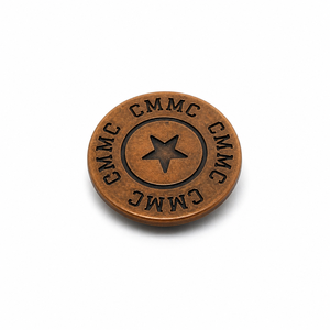 Botón de Metal de Cuatro Partes con Cierre a Presión y Logotipo de Marca Personalizado, Botón de Aleación de Zinc Plateado para Ropa de Hombre - Product Image 3