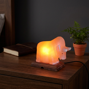 Lampe de sel rose de l'Himalaya LED avec prise USB, forme géométrique sculptée, écologique, décoration Feng Shui pour les fêtes, mini lampes de sel en gros - Product Image 1
