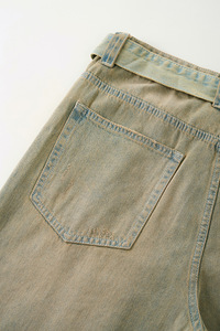 En Stock: Jeans Formales Transpirables de Pierna Recta, Lavado Claro, Algodón, Estilo Vintage, Talla Grande para Hombre, Primavera/Verano - Product Image 4
