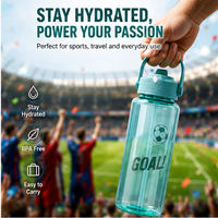 Bouteille de sport Tritan 800 ml Édition Coupe 2026 avec logo personnalisé, sans BPA, anti-fuite, écologique, avec paille, ouverture à une main, idéale pour les voyages