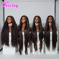 Perruque en cheveux humains naturels, pré-épilée, avec dentelle HD, lisse, prête à porter, nœuds blanchis, cheveux humains vietnamiens, perruque sans colle avec dentelle HD