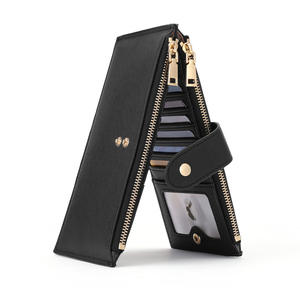 Nouveau <span class=keywords><strong>porte</strong></span>-cartes en PU grande capacité pour femmes, <span class=keywords><strong>porte</strong></span>-cartes multi-fentes, sac à fermeture éclair pour téléphone, portefeuille long multifonction portable - Product Image 2
