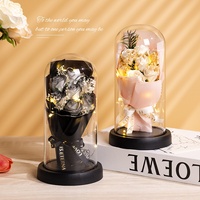 Bouquet de roses éternelles lumineuses à LED, savon décoratif, cadeau d'anniversaire pour petite amie, ornements décoratifs, vente en gros