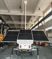 Mobiler Überwachungs anhänger Solar CCTV Tower mit Sicherheits-PTZ-Kamera überwachungs systemen für die Baustelle von Parkplätzen