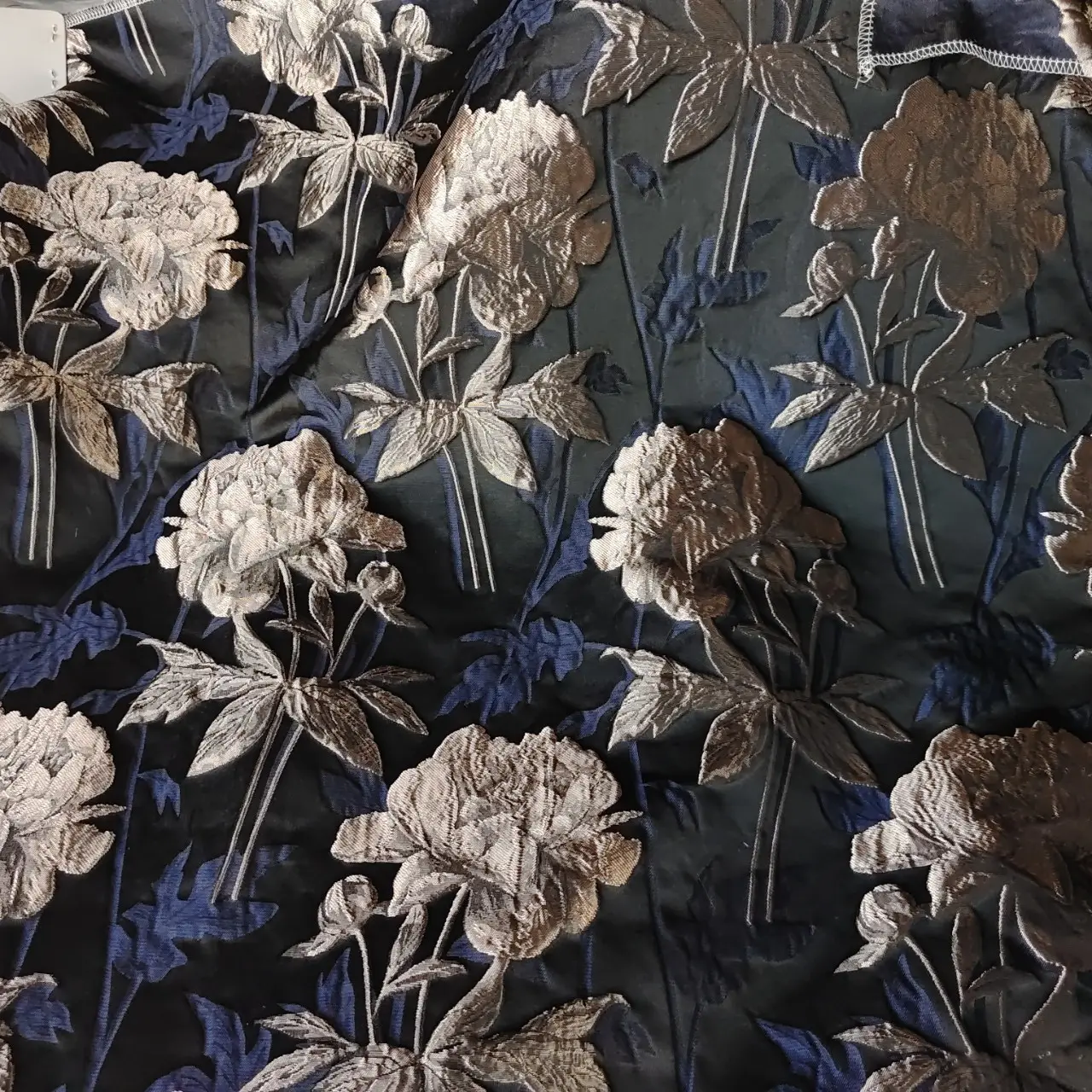 2024 Nhà máy cung cấp thời trang Couture nhiều màu hoa Jacquard Polyester vải ren