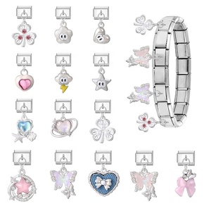 Accesorio de moda modular de acero inoxidable electrochapado transfronterizo, estilo colgante, para montaje DIY, pulseras delicadas de uso versátil - Product Image 3