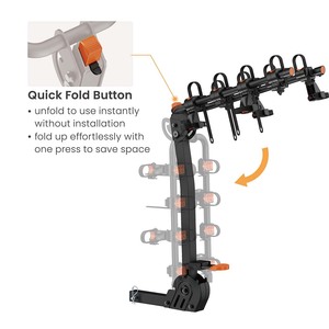 CBR09-41H <span class=keywords><strong>porte</strong></span>-vélo en acier robuste monté sur attelage 4 <span class=keywords><strong>porte</strong></span>-vélos plate-forme pliable supports de montage arrière <span class=keywords><strong>pour</strong></span> un SUV camion voiture <span class=keywords><strong>Van</strong></span> - Product Image 2