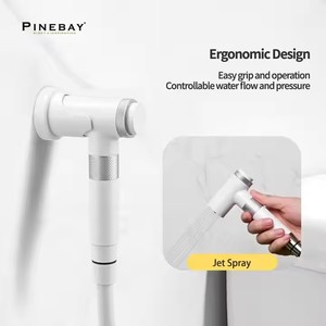 Профессиональный набор для ванной комнаты PINEBAY с магнитным пластиковым распылителем для биде с мусульманской держателем для унитаза и шлангом - Product Image 3