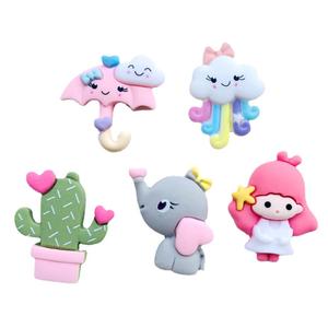 100 cái/túi cô gái voi ô cây xương rồng nhựa quyến rũ cho Slime trường hợp di động Keychain DIY Craft trang trí - Product Image 1