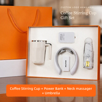 Coffret Cadeau Exécutif : Tasse Mélangeuse Automatique et Parapluie – Idéal pour la Reconnaissance Client, les Programmes de Récompense du Personnel, l'Utilisation au Bureau et les Commandes en Gros avec Logo Personnalisé
