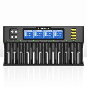 <span class=keywords><strong>Cargador</strong></span> <span class=keywords><strong>de</strong></span> Baterías LiitoKala Lii-S12 9V con Pantalla LCD y 12 Ranuras para Baterías NiMH/<span class=keywords><strong>Cd</strong></span> <span class=keywords><strong>de</strong></span> 3.8V, 3.2V, 3.7V, 18650, 26650, 26700, AA, AAA - Product Image 2