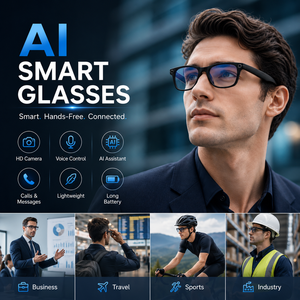 Nouvelles Lunettes Intelligentes 2026 W610 avec Caméra 8MP, WiFi, Écran Tactile Coulissant, Double Micro Anti-<span class=keywords><strong>Bruit</strong></span> et Traduction IA pour Sports <span class=keywords><strong>de</strong></span> Plein Air - Product Image 1