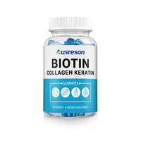 Gummies de biotine, collagène et kératine Ausreson OEM en vrac pour la santé des articulations, favorisant des cheveux, une peau et des ongles sains
