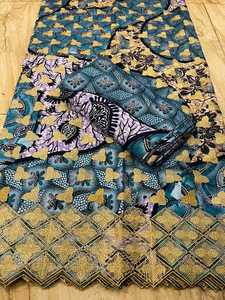 Nouveau modèle de tissu Ankara <span class=keywords><strong>en</strong></span> coton peigné brodé africain, style imprimé wax, 100 % coton, avec sequins, pour filles et garçons, poids moyen - Product Image 4