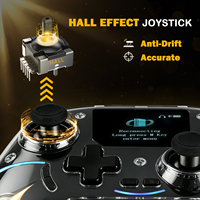 Control Inalámbrico para Nintendo Switch Pro, Gamepad con Pantalla LCD de 2 Pulgadas, Gatillos con Efecto Hall, Iluminación RGB para PS4/PC/Android/IOS