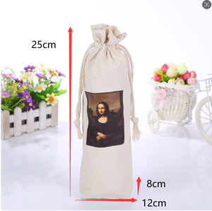 Bolsa de Lona para Vino con Cordón, Bolsa de Transporte para Botellas de Vino, Personalizable, al por Mayor - Product Image 2