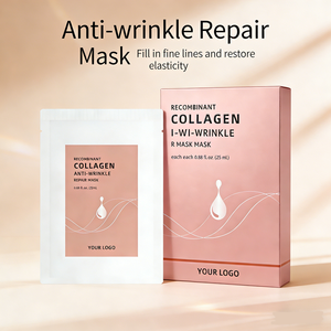 D-nutrimec Masque en tissu hydratant, éclaircissant, raffermissant et apaisant pour le visage, au <span class=keywords><strong>collagène</strong></span> recombinant, anti-rides et réparateur - Product Image 1