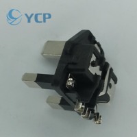 Insert de prise électrique à 3 broches BS Standard UK avec mise à la terre, composant de prise de haute qualité 13A pour des connexions d'alimentation sûres