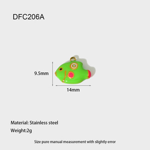 Pendentif Manna mignon en forme de goutte d'huile, petit poisson <span class=keywords><strong>rouge</strong></span> et coccinelle en 3D pour la fabrication de bijoux - Product Image 3