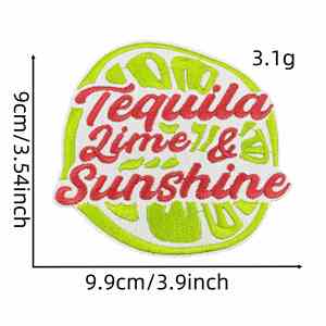 Nouvelle broderie thermocollante : Patch 'American Slang Act My Age Save Water Tequila' pour la décoration de manteaux et chapeaux d'extérieur - Product Image 2