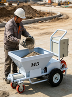 Équipement de pulvérisation à haute pression certifié CE, à grand débit, moteur 7,5 kW, machine à projeter du mortier, isolation ignifuge pour la construction