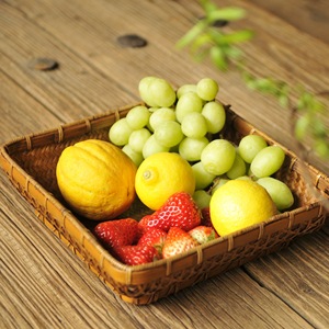 Handmade <b>Bamboo</b> Woven Basket Round Food Storage <b>Container</b> For Kitchen Fruit Plate Snack Organizer Natural Craft Gift - Product Image 3