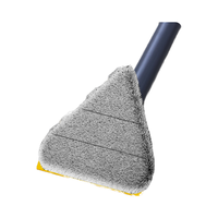 Serpillère triangulaire réutilisable de qualité pour la maison, la cuisine, la salle de bain, avec manche télescopique en aluminium, microfibre plate magique pour le nettoyage des sols