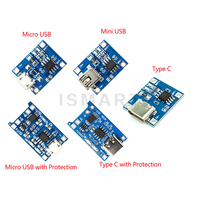 Módulo Cargador de Batería de Litio TP4056 18650 Tipo-C/Micro/Mini USB, Placa de Carga de 5V 1A con Protección y Funciones Dobles