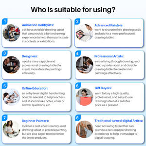 Huion HS610 penna disegno grafico tavoletta tavoletta grafica con chiavi di formazione didattica <span class=keywords><strong>Online</strong></span> - Product Image 5