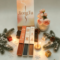 Boîte à encens personnalisée de Noël avec tiroir, motif arbre de Noël vintage, bâtonnets d'encens multicolores, boîte cadeau parfumée pour les fêtes, vente en gros