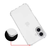 Vente en gros d'étui pour iPhone 16 Pro étui transparent en TPU pour téléphone portable pour iPhone 16 Pro Max 16 Plus Couverture