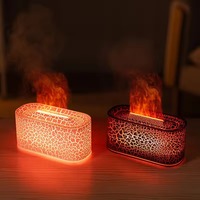 Diffuseur d'huiles essentielles et humidificateur ultrasonique avec lumière d'ambiance pour chambre, bureau et voiture, design en plastique